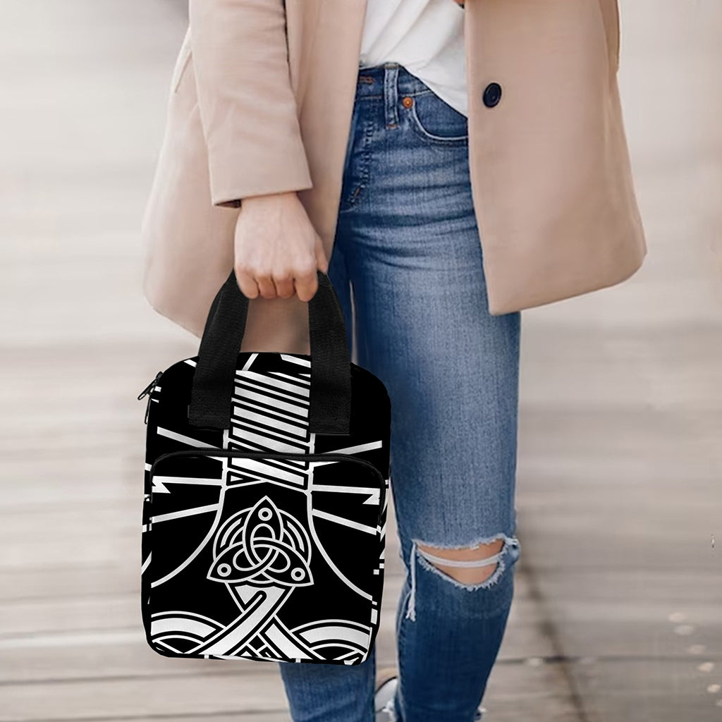 Mjolnir And Younger Futhark Print Bible Tote Bag