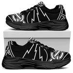 Mjolnir And Younger Futhark Print Black Chunky Shoes