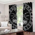 Mjolnir And Younger Futhark Print Blackout Grommet Curtains