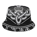 Mjolnir And Younger Futhark Print Bucket Hat