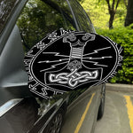 Mjolnir And Younger Futhark Print Car Side Mirror Covers