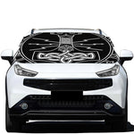 Mjolnir And Younger Futhark Print Car Windshield Snow Cover