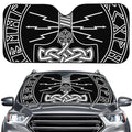 Mjolnir And Younger Futhark Print Car Windshield Sun Shade