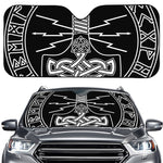 Mjolnir And Younger Futhark Print Car Windshield Sun Shade