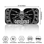 Mjolnir And Younger Futhark Print Car Windshield Sun Shade