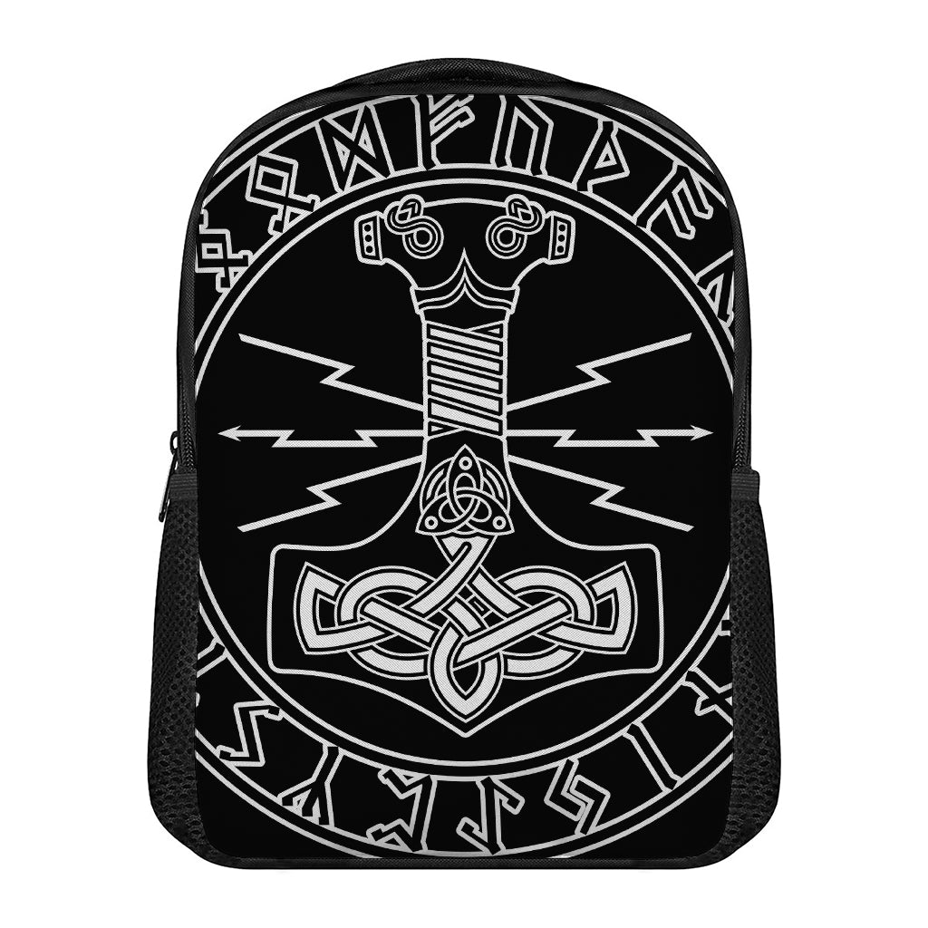 Mjolnir And Younger Futhark Print Casual Backpack