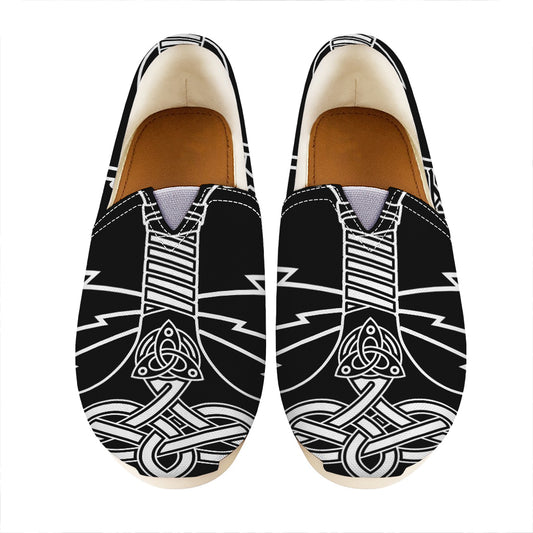 Mjolnir And Younger Futhark Print Casual Shoes