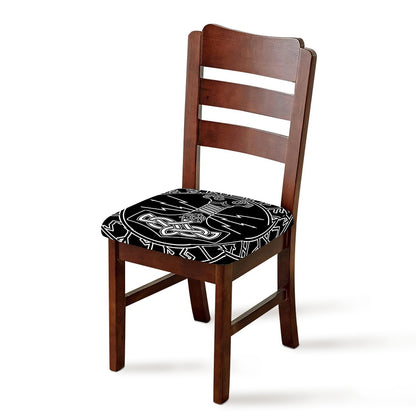Mjolnir And Younger Futhark Print Chair Cushion Cover