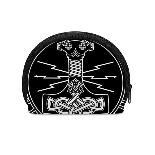 Mjolnir And Younger Futhark Print Coin Purse
