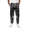 Mjolnir And Younger Futhark Print Cotton Sweatpants