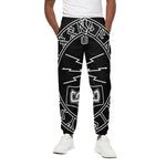 Mjolnir And Younger Futhark Print Cotton Pants