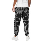 Mjolnir And Younger Futhark Print Cotton Pants