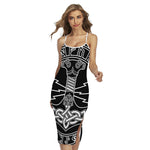 Mjolnir And Younger Futhark Print Cross Back Cami Dress