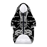 Mjolnir And Younger Futhark Print Dog Zip Up Hoodie