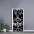 Mjolnir And Younger Futhark Print Door Sticker