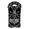 Mjolnir And Younger Futhark Print Double Neoprene Wine Tote