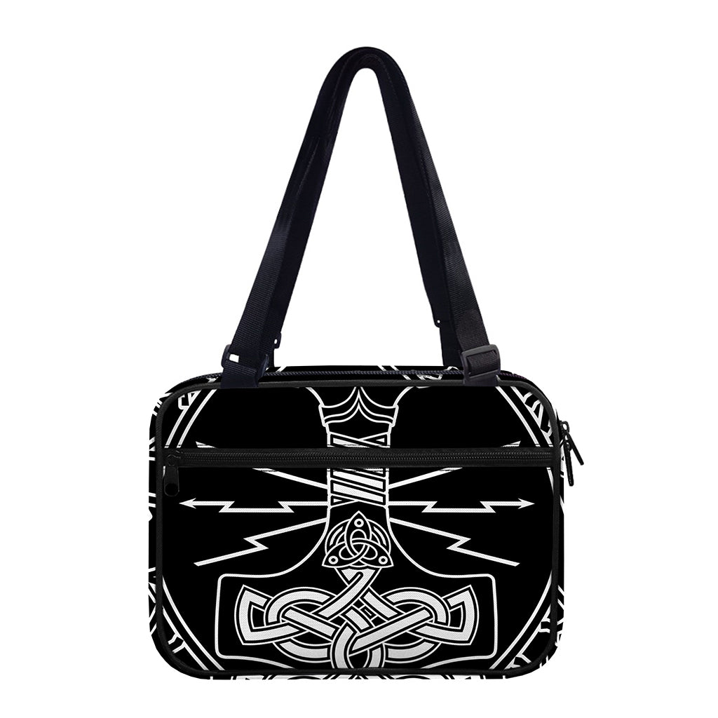 Mjolnir And Younger Futhark Print Double Strap Bible Bag