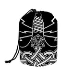 Mjolnir And Younger Futhark Print Drawstring Makeup Bag