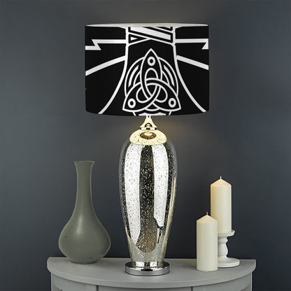 Mjolnir And Younger Futhark Print Drum Lamp Shade