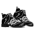 Mjolnir And Younger Futhark Print Flat Ankle Boots