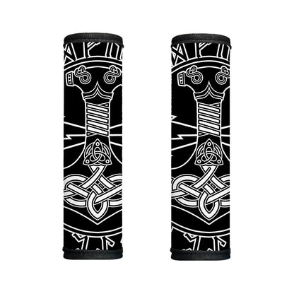 Mjolnir And Younger Futhark Print Handle Covers
