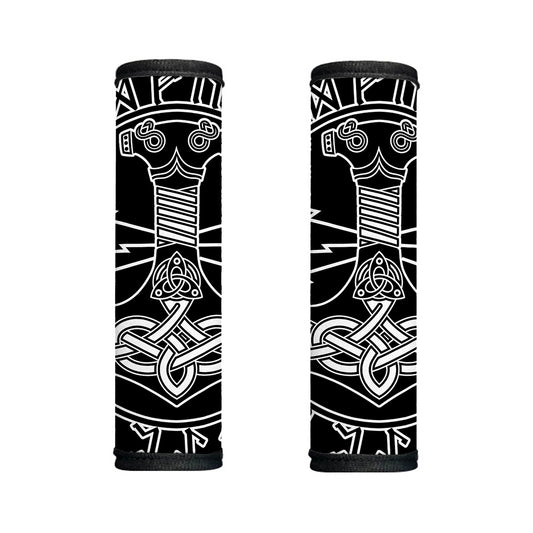 Mjolnir And Younger Futhark Print Handle Covers