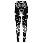 Mjolnir And Younger Futhark Print High-Waisted Pocket Leggings