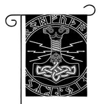 Mjolnir And Younger Futhark Print House Flag