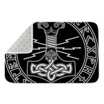 Mjolnir And Younger Futhark Print Indoor Door Mat