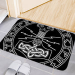 Mjolnir And Younger Futhark Print Indoor Door Mat