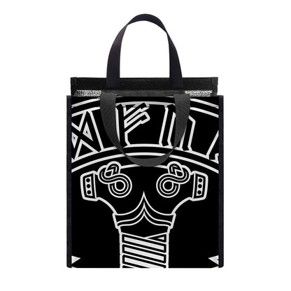 Mjolnir And Younger Futhark Print Insulated Lunch Tote