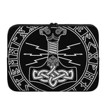Mjolnir And Younger Futhark Print Laptop Sleeve