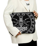 Mjolnir And Younger Futhark Print Laptop Sleeve
