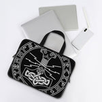 Mjolnir And Younger Futhark Print Laptop Sleeve With Handle