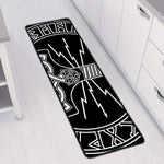 Mjolnir And Younger Futhark Print Long Kitchen Mat