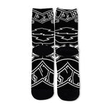 Mjolnir And Younger Futhark Print Long Socks