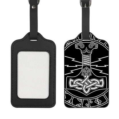 Mjolnir And Younger Futhark Print Luggage Tag
