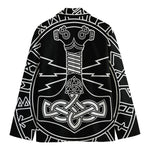 Mjolnir And Younger Futhark Print Men's Blazer