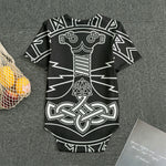 Mjolnir And Younger Futhark Print Men's Bodysuit