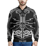 Mjolnir And Younger Futhark Print Men's Bomber Jacket