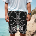 Mjolnir And Younger Futhark Print Men's Cargo Shorts