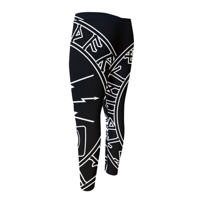 Mjolnir And Younger Futhark Print Men's Compression Pants