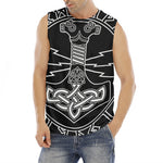 Mjolnir And Younger Futhark Print Men's Fitness Tank Top