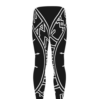 Mjolnir And Younger Futhark Print Men's leggings