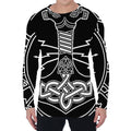 Mjolnir And Younger Futhark Print Men's Long Sleeve T-Shirt