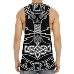 Mjolnir And Younger Futhark Print Men's Muscle Tank Top