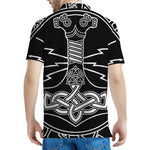 Mjolnir And Younger Futhark Print Men's Polo Shirt