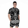 Mjolnir And Younger Futhark Print Men's Romper
