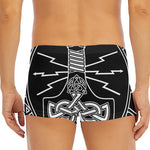 Mjolnir And Younger Futhark Print Men's Short Boxer Briefs