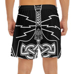 Mjolnir And Younger Futhark Print Men's Split Running Shorts